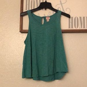 Juniors Tank Top, Blue Green, & Flows